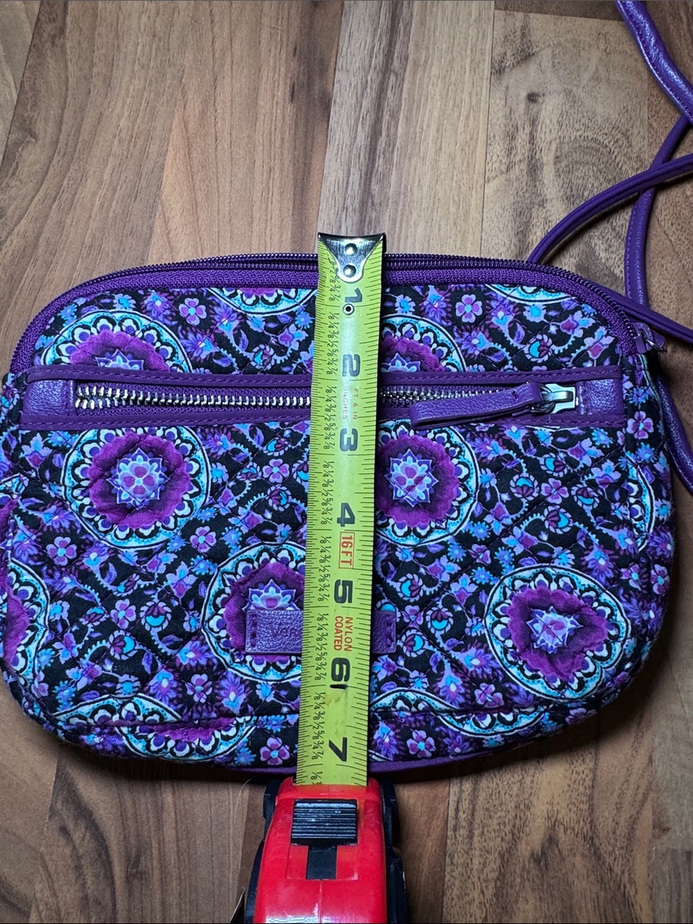 Vera Bradley Purple Floral Crossbody Bag - Quilted Fabric - Picture 11 of 11